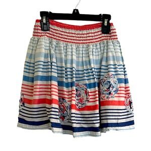 The children’s place multicolored striped flared skirt smocked waist girl 12
